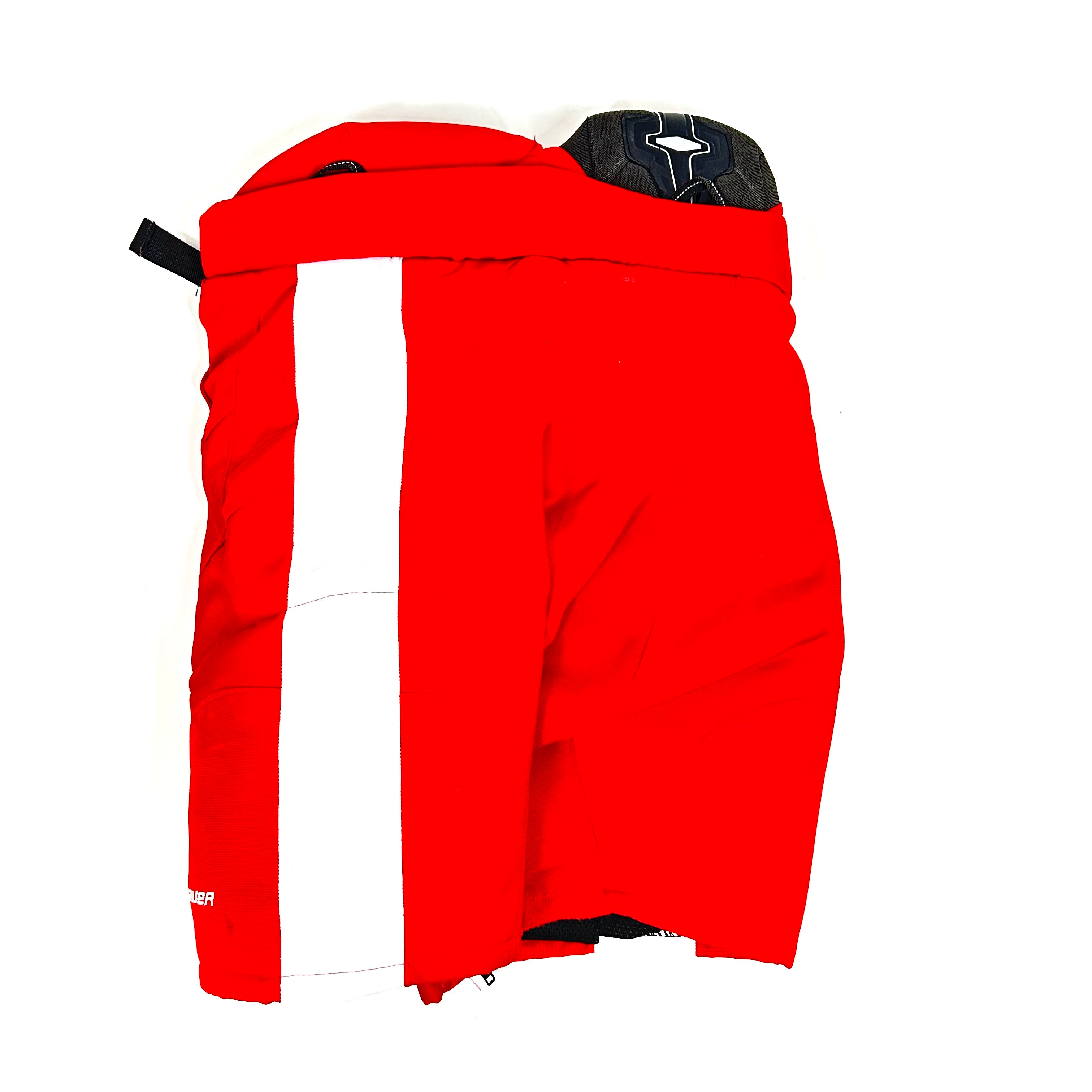 Bauer Nexus - Pantalon de hockey NCAA Pro Stock pour femme d'occasion (rouge/blanc)